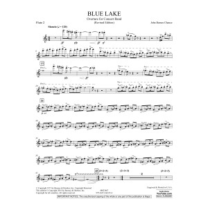 Blue Lake (Overture for Concert Band) - Flute 2
