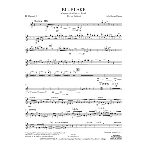 Blue Lake (Overture for Concert Band) - Bb Clarinet 3
