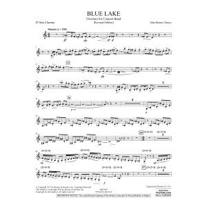 Blue Lake (Overture for Concert Band) - Eb Alto Clarinet