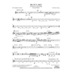Blue Lake (Overture for Concert Band) - Bb Contrabass Clarinet