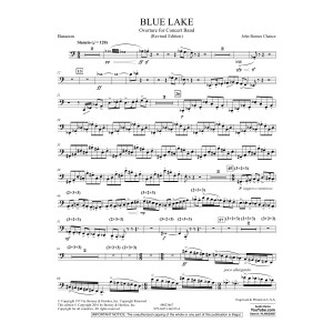 Blue Lake (Overture for Concert Band) - Bassoon