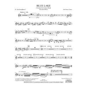 Blue Lake (Overture for Concert Band) - Eb Alto Saxophone 2