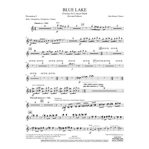 Blue Lake (Overture for Concert Band) - Percussion 3