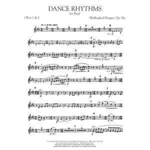 Dance Rhythms for Band, Op. 58 - Oboe 1 & 2