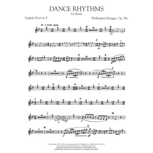 Dance Rhythms for Band, Op. 58 - English Horn in F