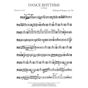 Dance Rhythms for Band, Op. 58 - Bassoon 1 & 2