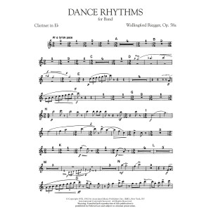 Dance Rhythms for Band, Op. 58 - Clarinet in Eb