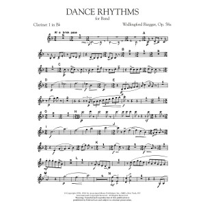 Dance Rhythms for Band, Op. 58 - Clarinet 1 in Bb