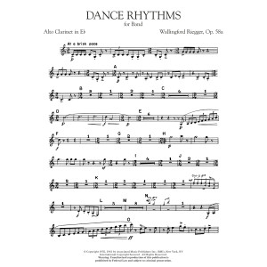 Dance Rhythms for Band, Op. 58 - Alto Clarinet in Eb