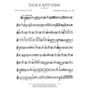 Dance Rhythms for Band, Op. 58 - Alto Saxophone 2 in Eb