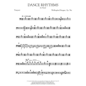 Dance Rhythms for Band, Op. 58 - Timpani