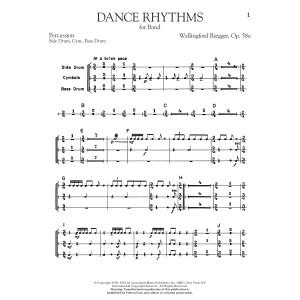Dance Rhythms for Band, Op. 58 - Percussion