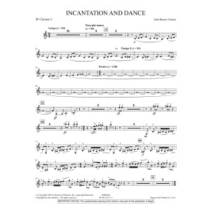 Incantation and Dance - Bb Clarinet 3