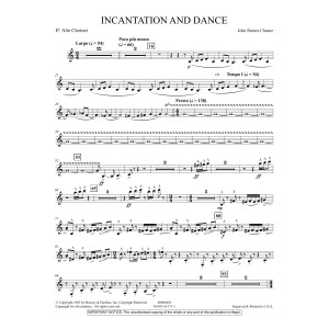 Incantation and Dance - Eb Alto Clarinet