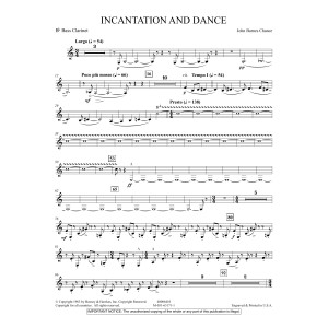 Incantation and Dance - Bb Bass Clarinet