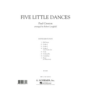 Five Little Dances (arr. Paul Longfield) - Full Score