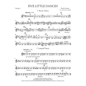 Five Little Dances (arr. Paul Longfield) - Violin 1