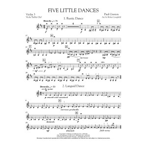 Five Little Dances (arr. Paul Longfield) - Violin 3 (Viola Treble Clef)