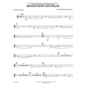 Ridgeview Centrum - Bb Bass Clarinet