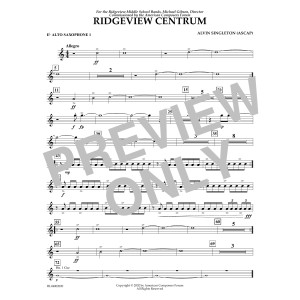 Ridgeview Centrum - Eb Alto Sax 1