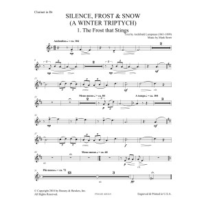 Silence, Frost & Snow (A Winter Triptych) - Clarinet