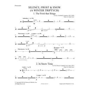 Silence, Frost & Snow (A Winter Triptych) - Percussion