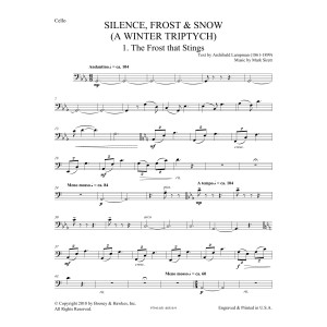 Silence, Frost & Snow (A Winter Triptych) - Cello