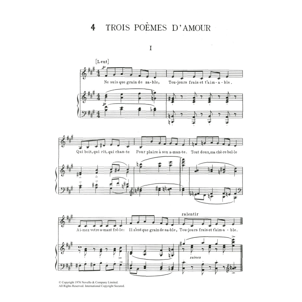 Trois Poemes d'Amour