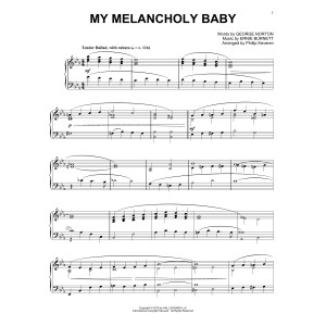 My Melancholy Baby [Jazz version] (arr. Phillip Keveren)