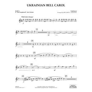 Ukrainian Bell Carol - Pt.3 - Eb Alto Sax/Alto Clar.
