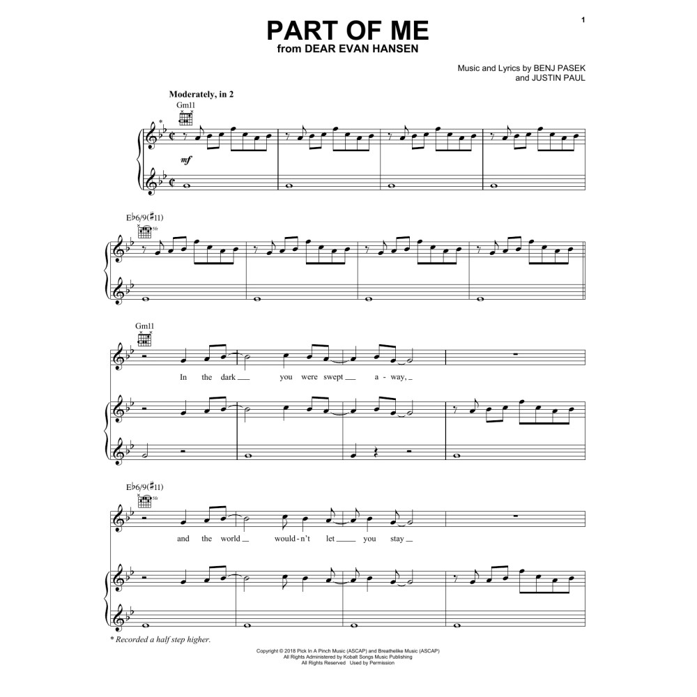 Part Of Me (from Dear Evan Hansen)