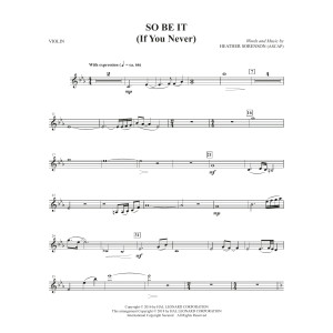 So Be It (If You Never) - Solo Violin