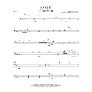 So Be It (If You Never) - Solo Cello