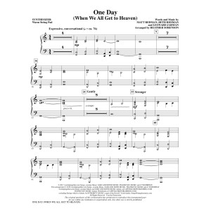 One Day (When We All Get to Heaven) (Arr. Heather Sorenson) - Synthesizer