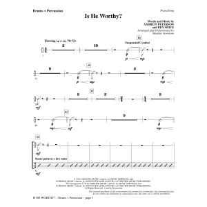 Is He Worthy? (arr. Heather Sorenson) - Drums + Percussion