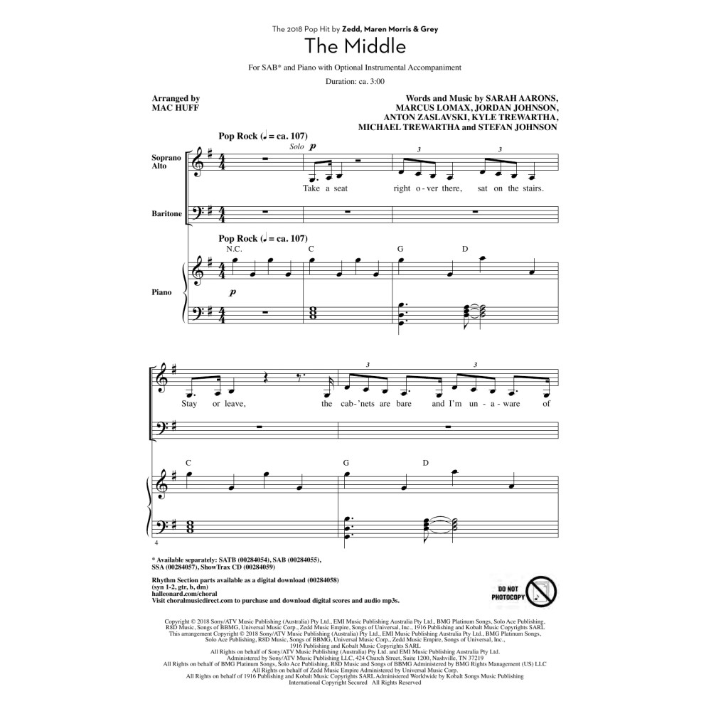 The Middle (arr. Mac Huff)
