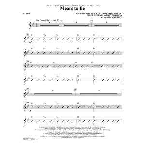 Meant to Be (Feat. Florida Georgia Line) (arr. Mac Huff) - Guitar