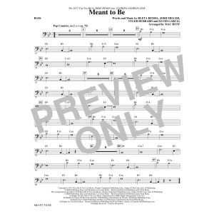 Meant to Be (Feat. Florida Georgia Line) (arr. Mac Huff) - Bass