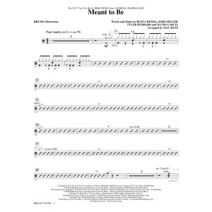 Meant to Be (Feat. Florida Georgia Line) (arr. Mac Huff) - Drums