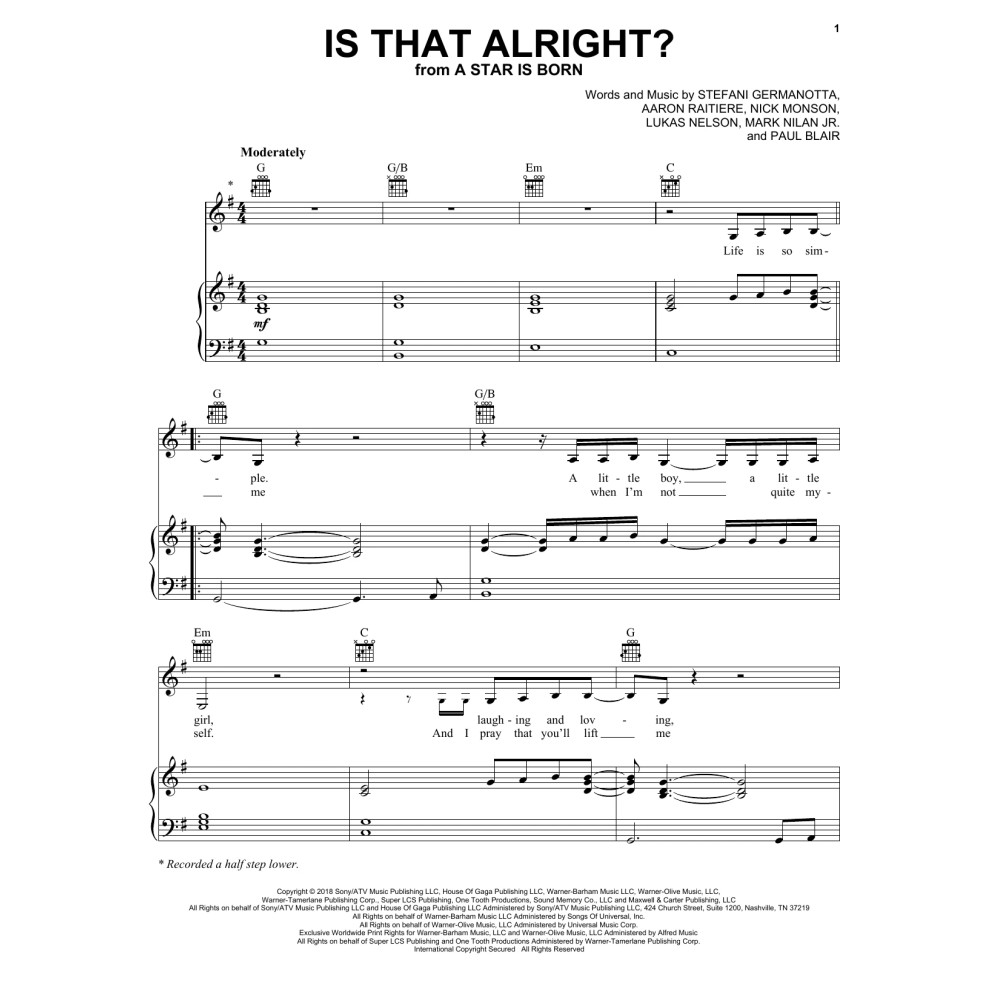 Is That Alright? (from A Star Is Born)