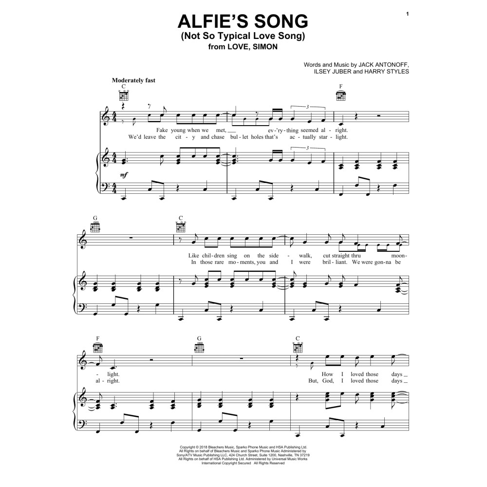 Alfie's Song (Not So Typical Love Song) (from Love, Simon)