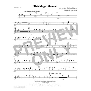 This Magic Moment (Arr. Mac Huff) - Bb Tenor Saxophone