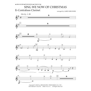 Sing We Now of Christmas (arr. Larry Kerchner) - Eb Contra Bass Clarinet