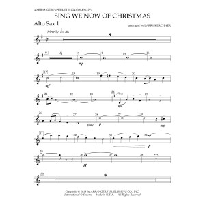 Sing We Now of Christmas (arr. Larry Kerchner) - Eb Alto Saxophone 1