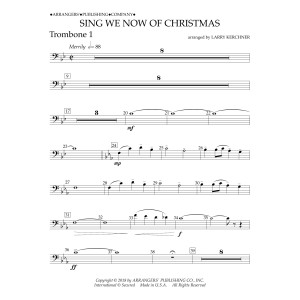 Sing We Now of Christmas (arr. Larry Kerchner) - Trombone 1