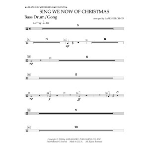 Sing We Now of Christmas (arr. Larry Kerchner) - Bass Drum/Gong