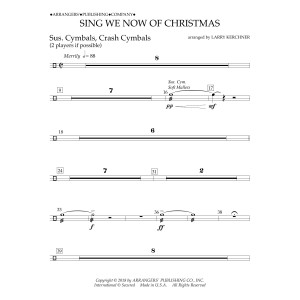 Sing We Now of Christmas (arr. Larry Kerchner) - Sus. Cym./Cr. Cym.