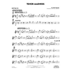 Tenor Madness (arr. Michael Sweeney) - Baritone Sax