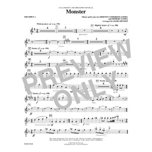 Monster (from Frozen The Broadway Musical) (arr. Mark Brymer) - Trumpet 1