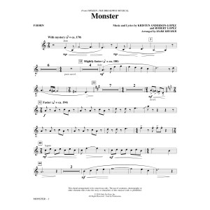 Monster (from Frozen The Broadway Musical) (arr. Mark Brymer) - F Horn